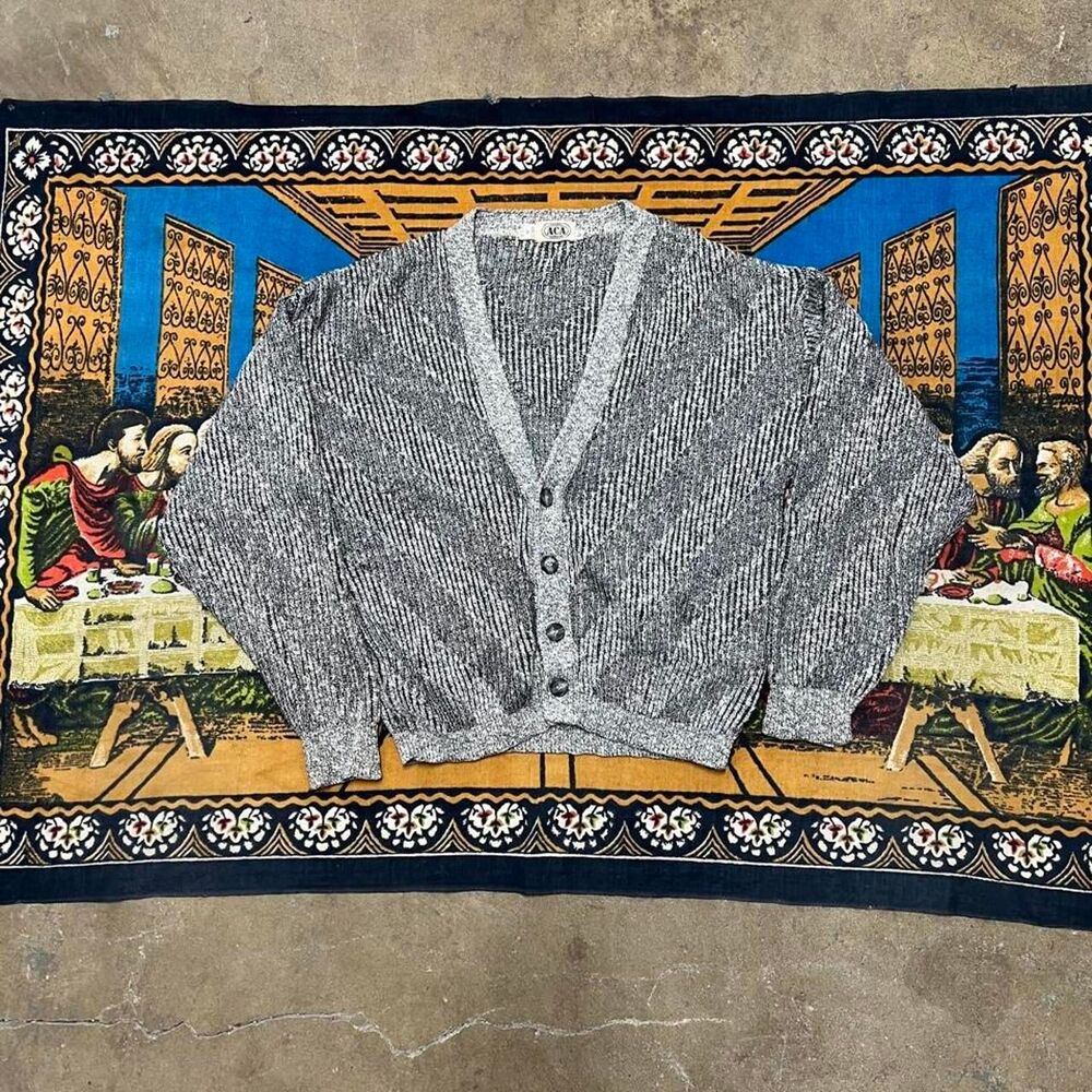 Vintage coogi cardigan knit Size large chunky 90s made in usa cottage grandpa